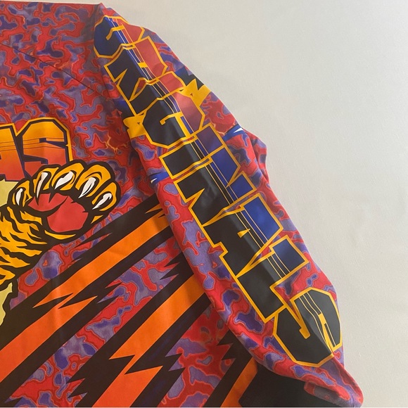 Adidas AdiTuff Shirt Men L LOOSE Embroidered Logo Tiger Crew Neck Long Sleeve - Picture 9 of 14